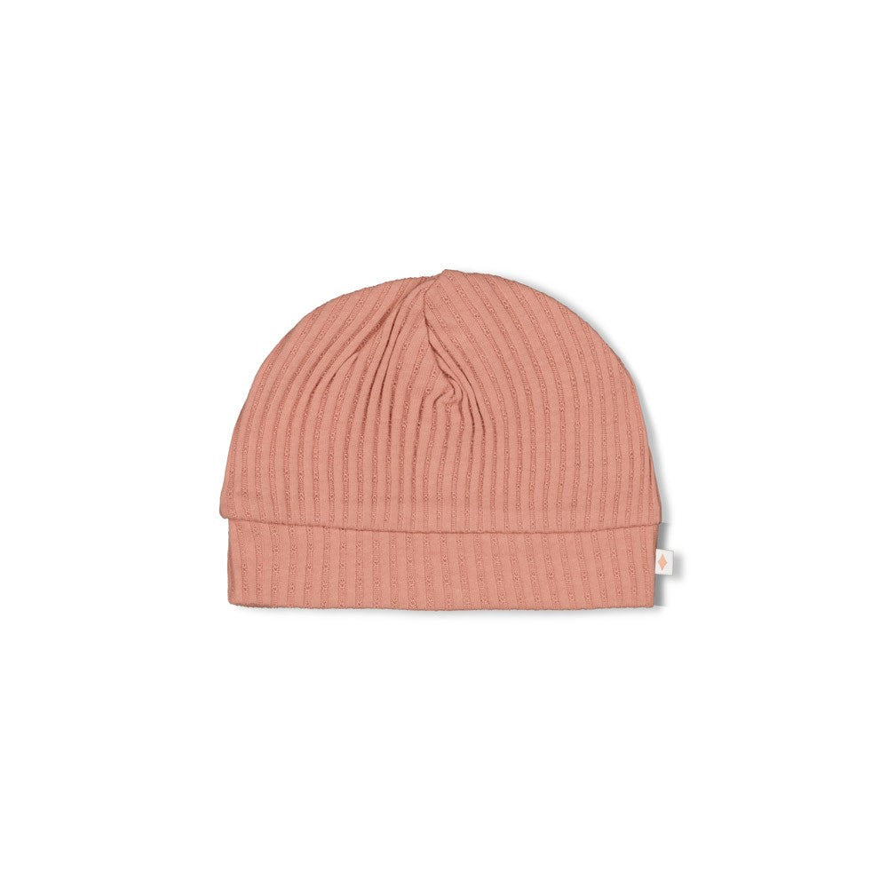 Meisjes Mutsje ajour rib - Morning Sun van Feetje in de kleur Roze in maat 1.
