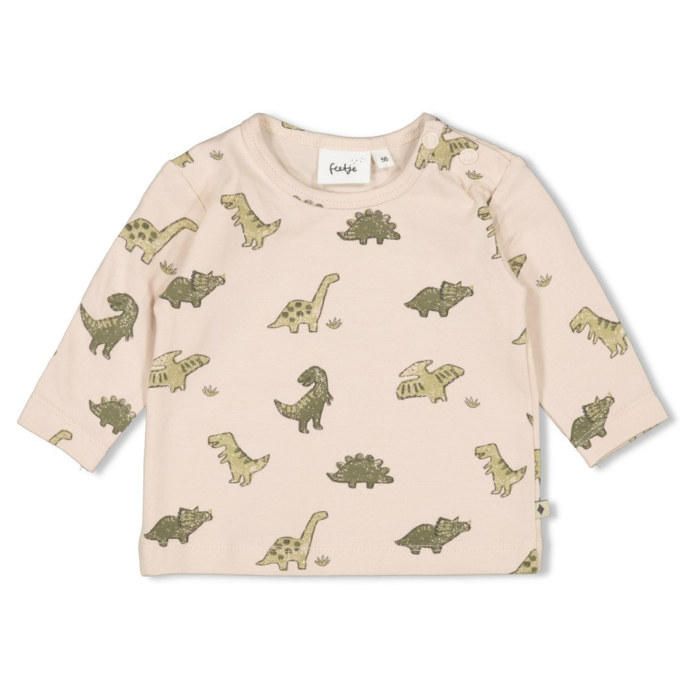 Jongens Longsleeve AOP - Rawrsome van Feetje in de kleur Off White in maat 86.