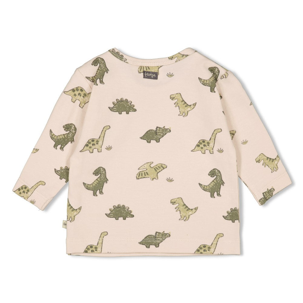 Jongens Longsleeve AOP - Rawrsome van Feetje in de kleur Off White in maat 86.
