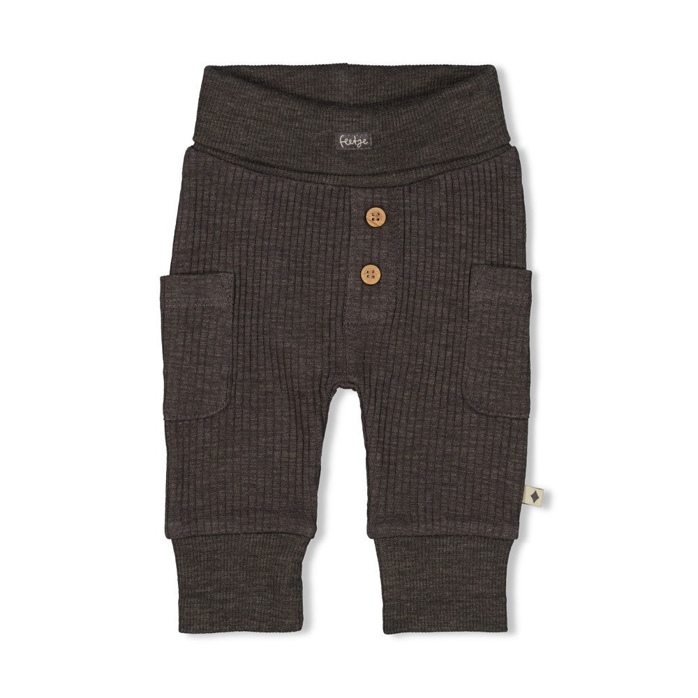 Jongens Broek rib - Rawrsome van Feetje in de kleur Grijs in maat 86.