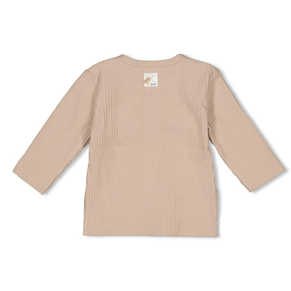 Jongens Longsleeve rib - Narwal van Feetje in de kleur Bruin in maat 86.