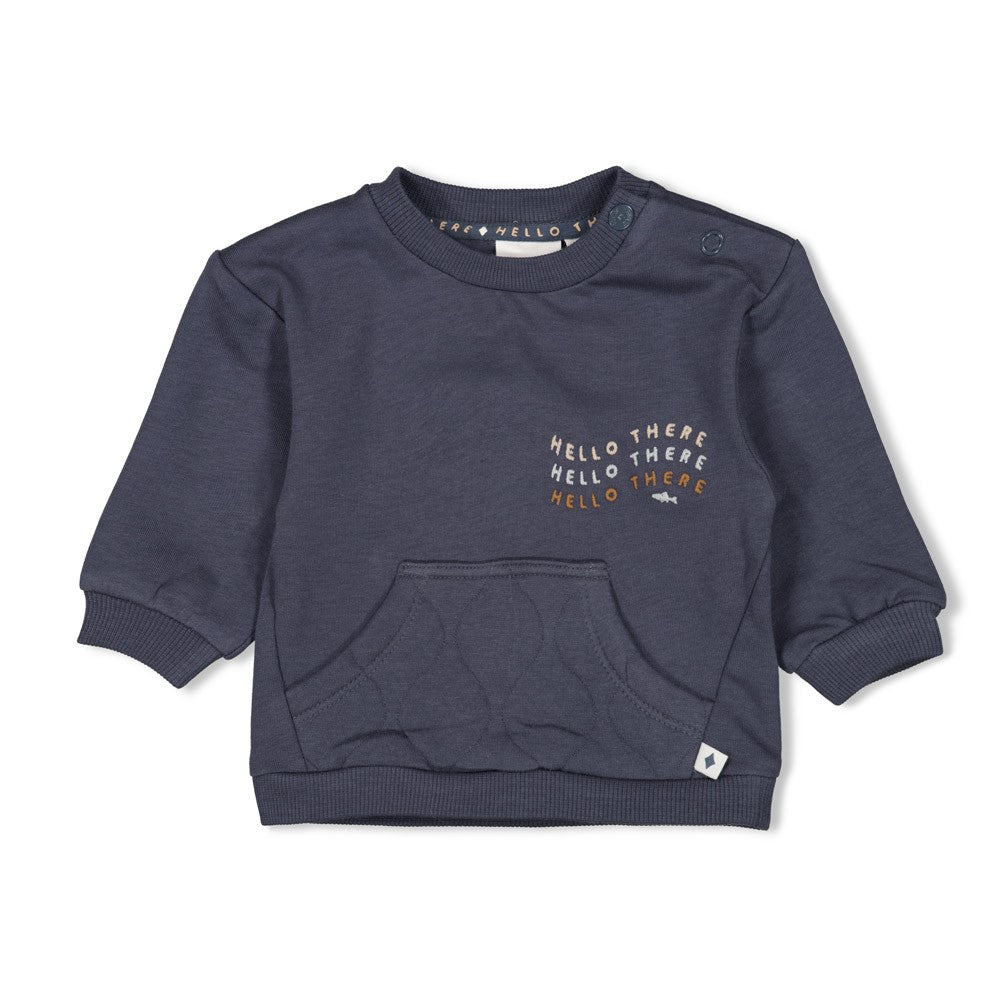 Jongens Sweater - Narwal van Feetje in de kleur Blauw in maat 86.