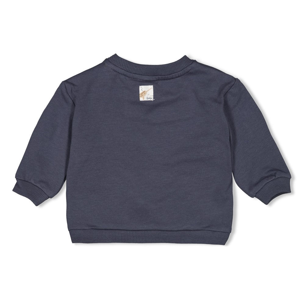Jongens Sweater - Narwal van Feetje in de kleur Blauw in maat 86.