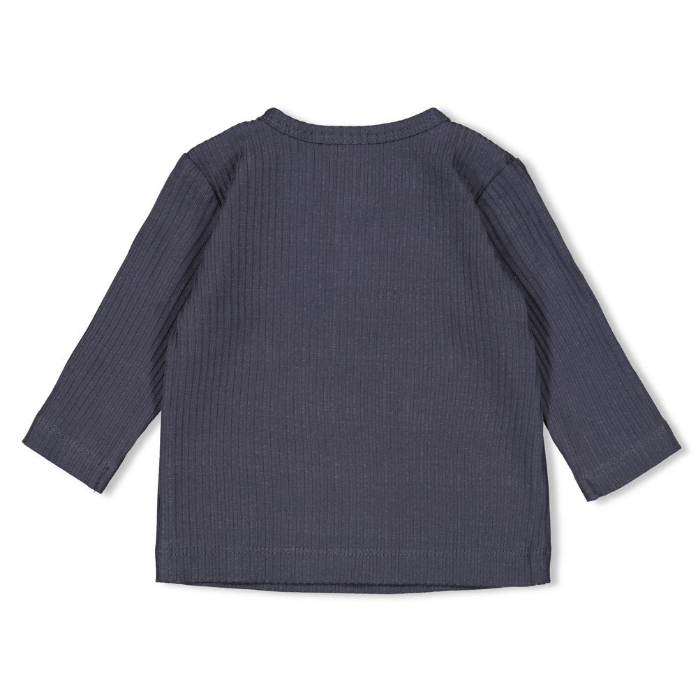 Jongens Longsleeve rib - Narwal van Feetje in de kleur Blauw in maat 86.