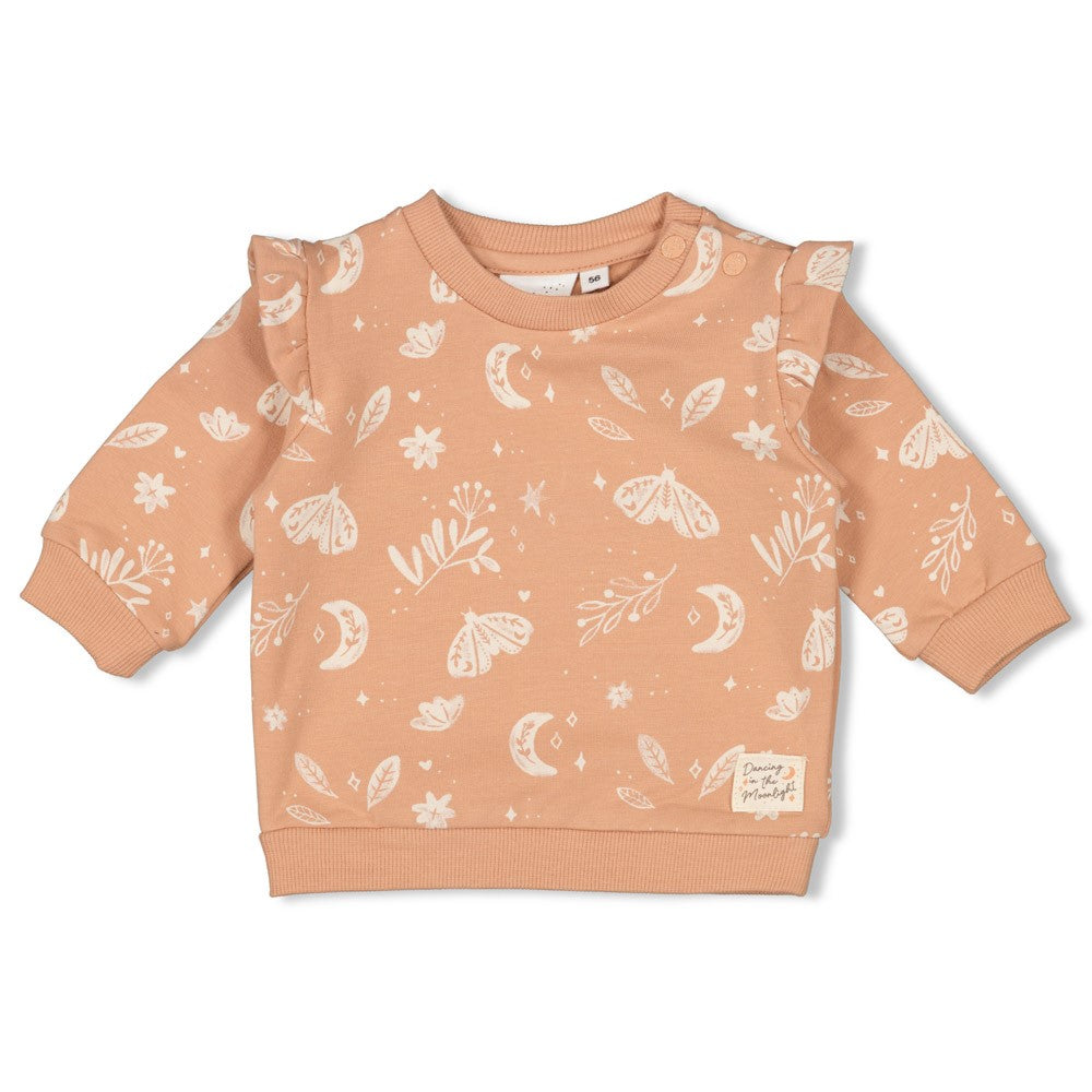 Meisjes Sweater AOP - Dancing In The Moonlight van Feetje in de kleur Roze in maat 86.