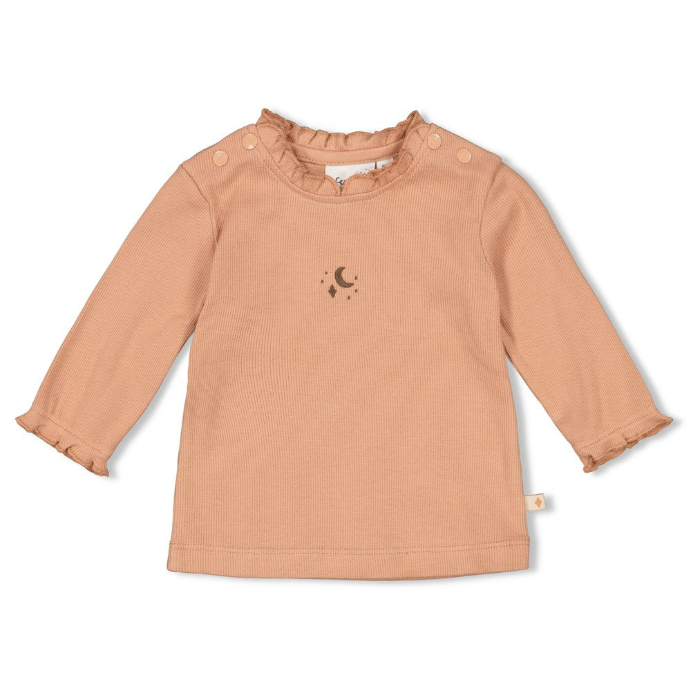 Meisjes Longsleeve - Dancing In The Moonlight van Feetje in de kleur Roze in maat 86.