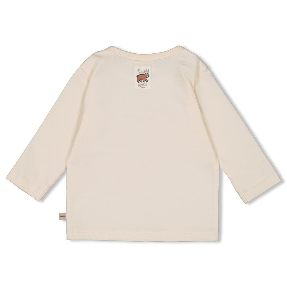 Jongens Longsleeve - Wild World van Feetje in de kleur Off White in maat 86.