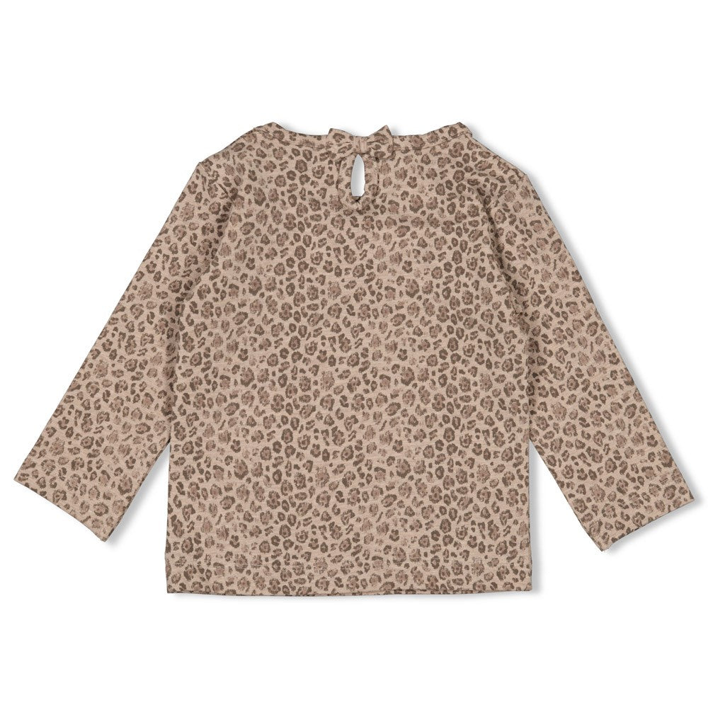 Meisjes Longsleeve AOP - Better Together van Feetje in de kleur Bruin in maat 86.