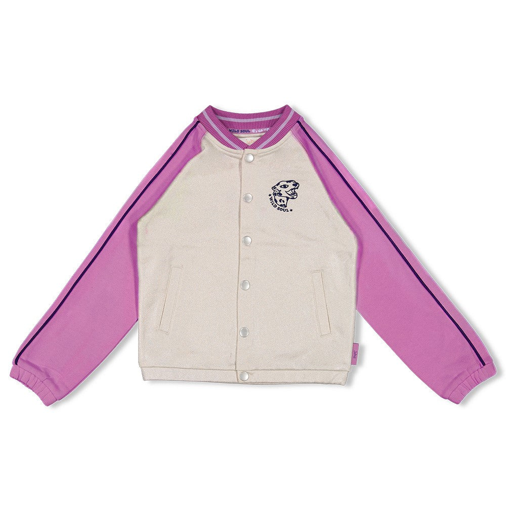 Meisjes Bomberjack - Wild Soul van Jubel in de kleur Zilver in maat 128.