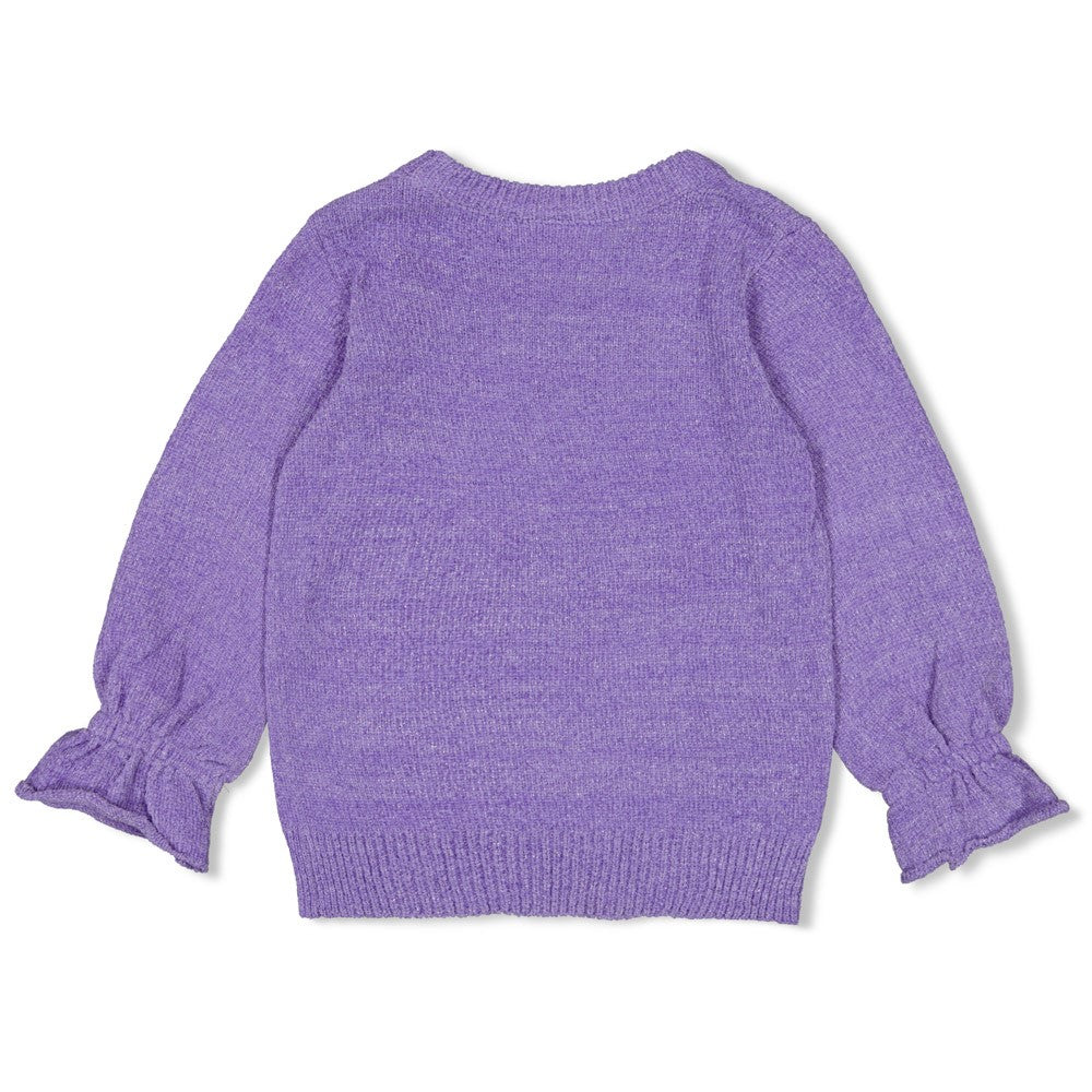 Meisjes Sweater gebreid - Wild Soul van Jubel in de kleur Lavendel in maat 128.