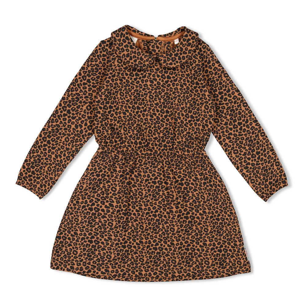 Meisjes Jurk AOP - Queen Of Hearts van Jubel in de kleur Bruin in maat 128.