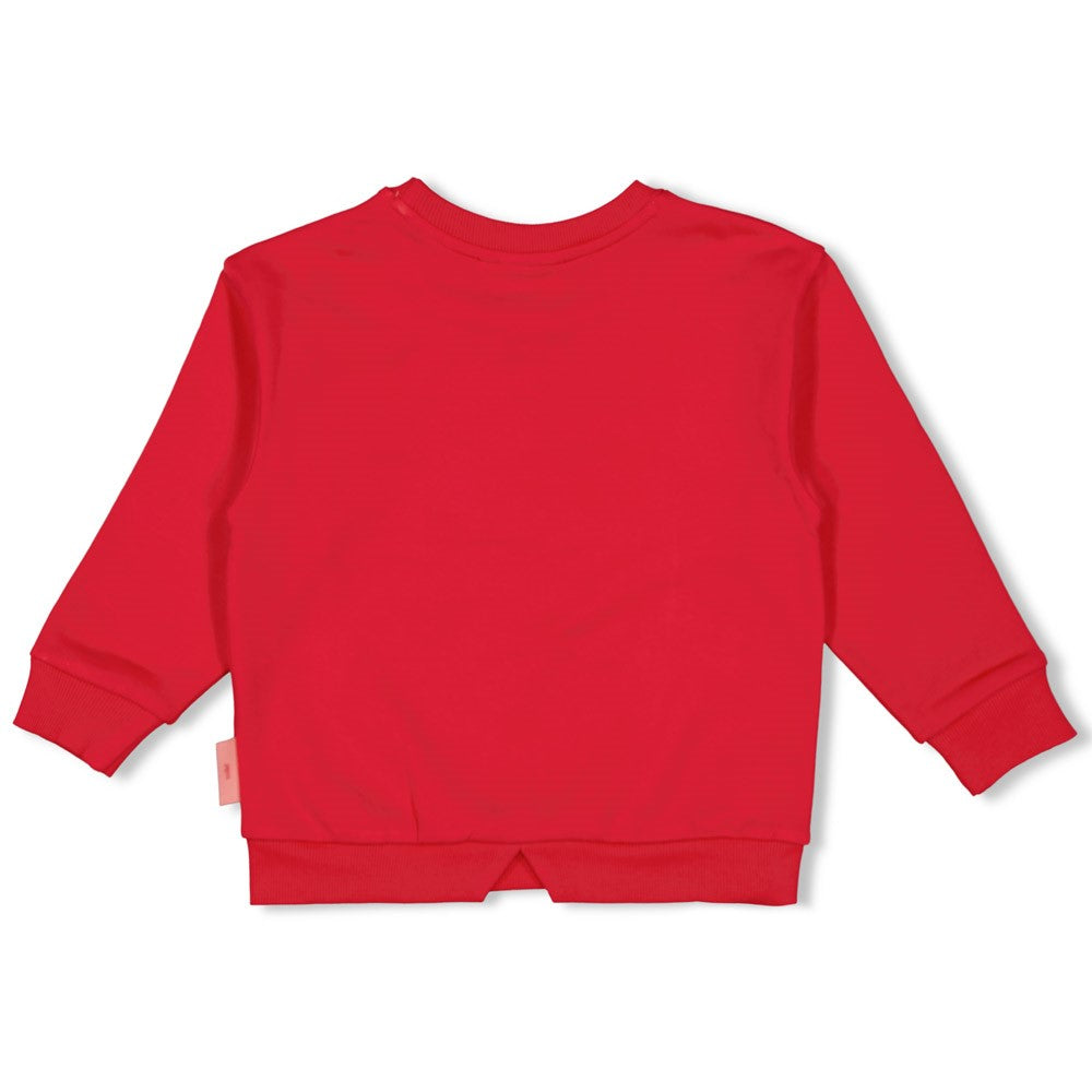 Meisjes Sweater - Queen Of Hearts van Jubel in de kleur Rood in maat 128.
