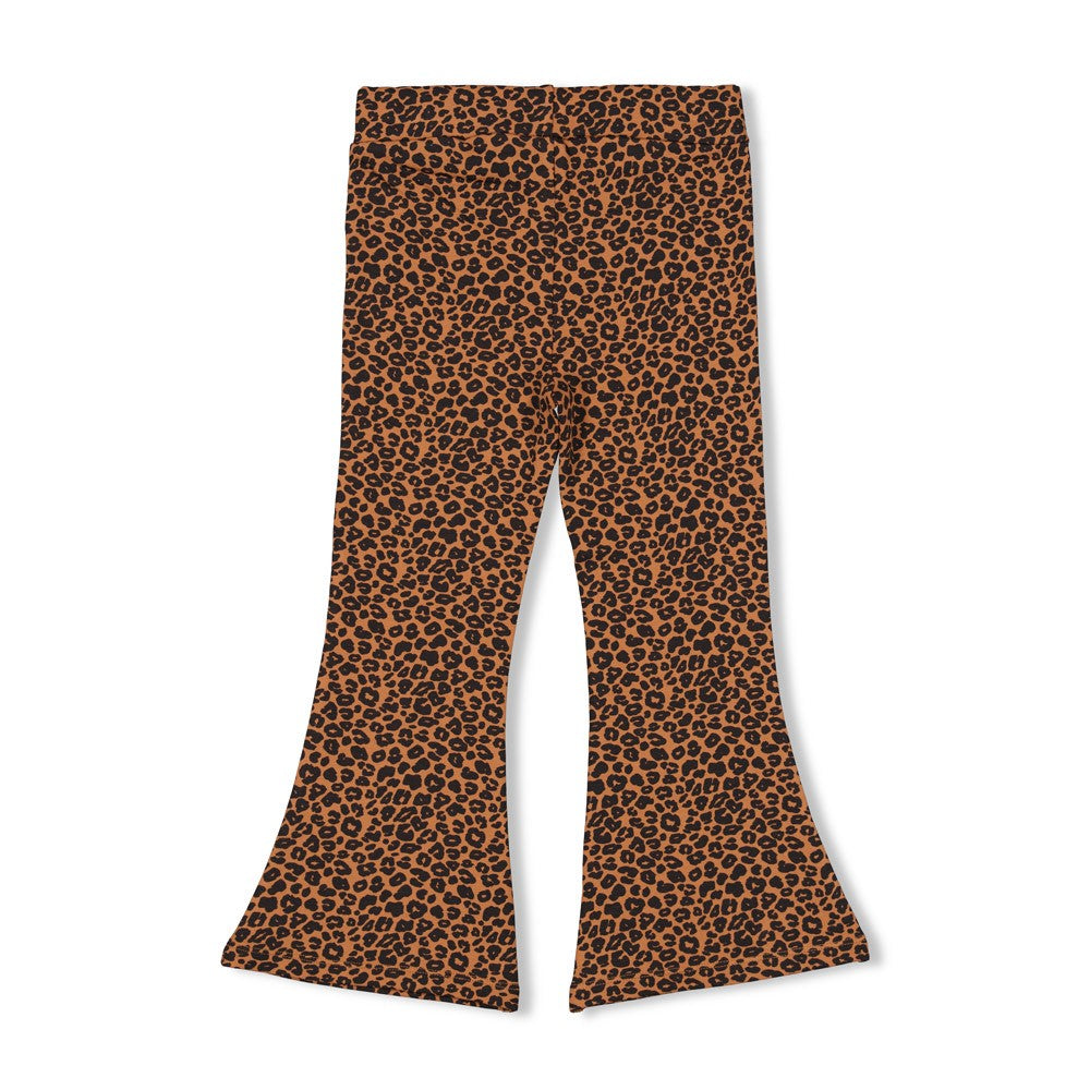Meisjes Flared broek AOP - Queen Of Hearts van Jubel in de kleur Bruin in maat 128.