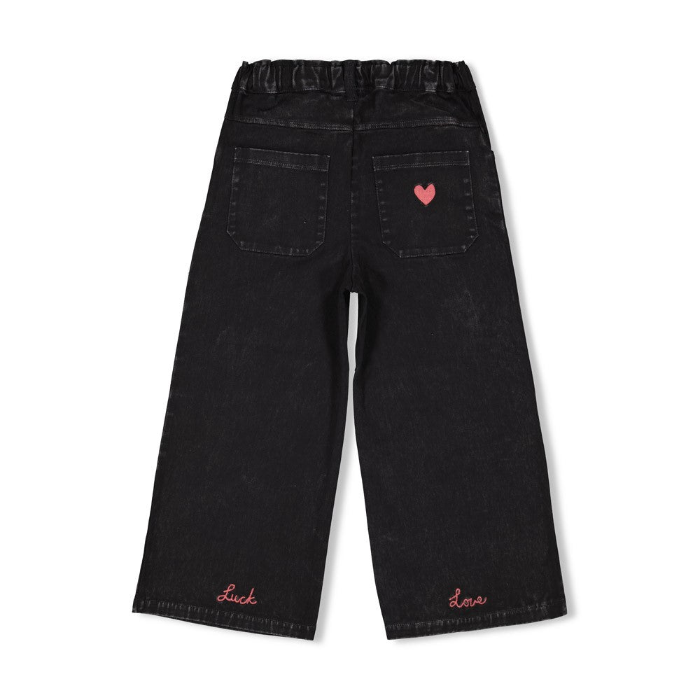 Meisjes Culotte denim look - Queen Of Hearts van Jubel in de kleur Antraciet in maat 128.