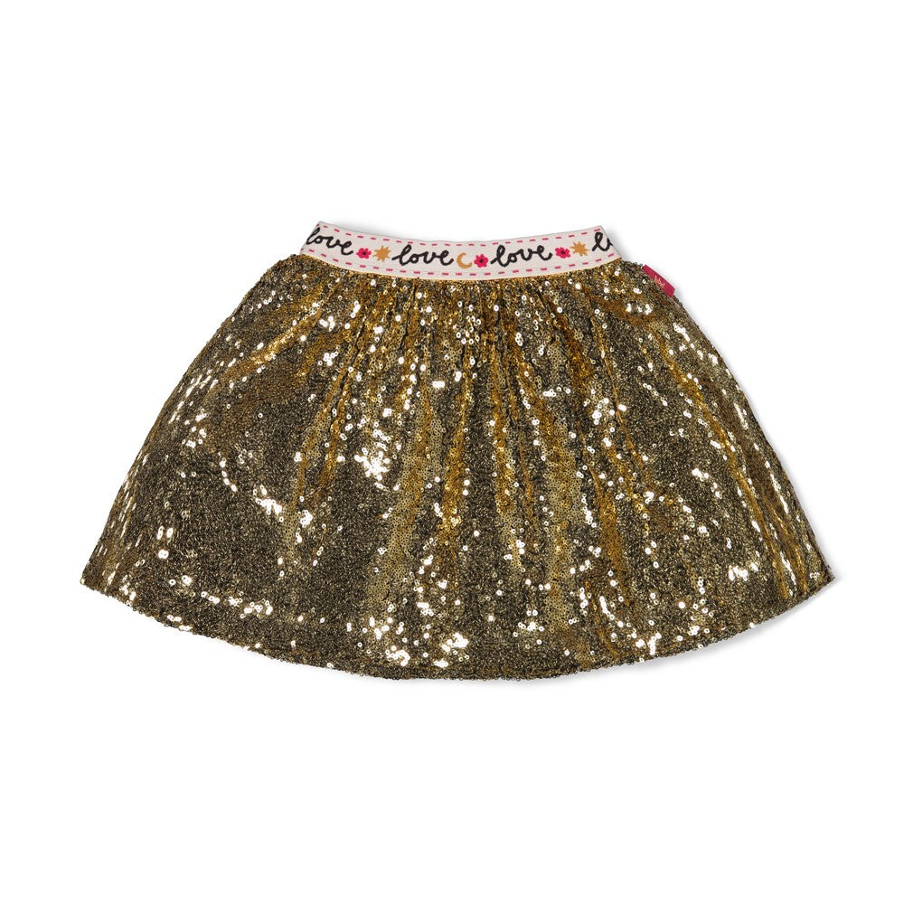 Meisjes Pailetten rok - Shine Bright van Jubel in de kleur Goud in maat 128.