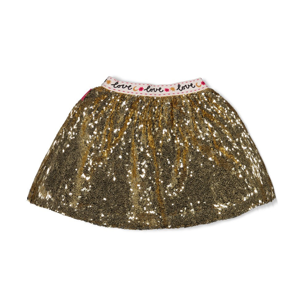 Meisjes Pailetten rok - Shine Bright van Jubel in de kleur Goud in maat 128.