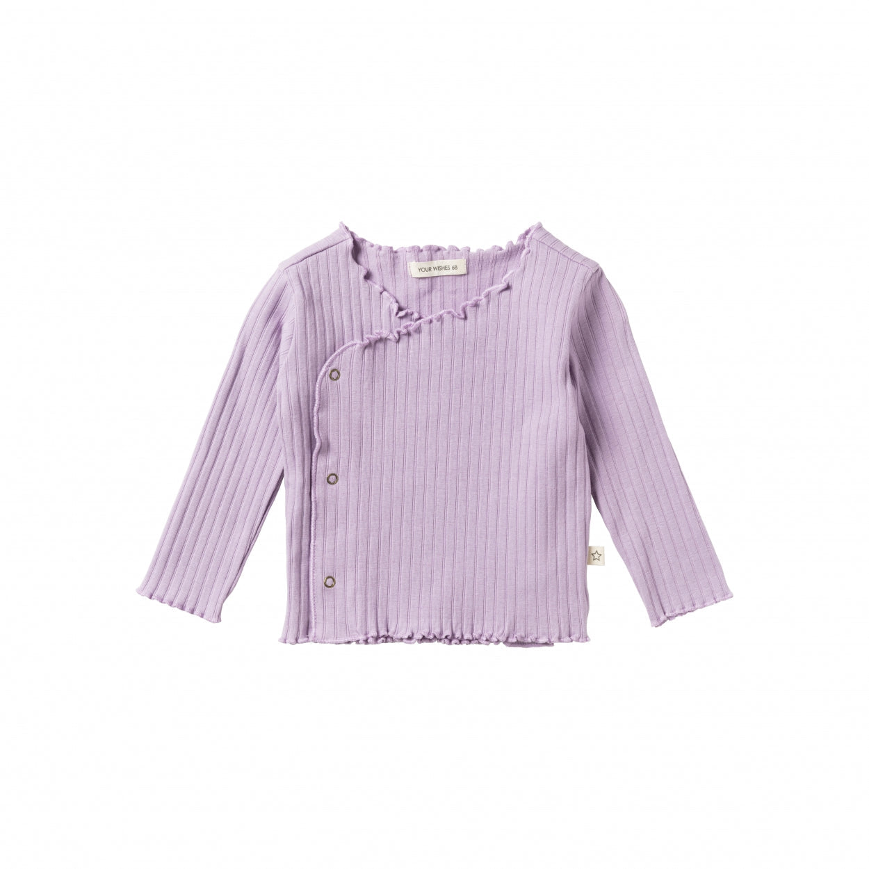 Meisjes Vest Twin Rib | Jinan van Your Wishes in de kleur Lavender in maat 74.