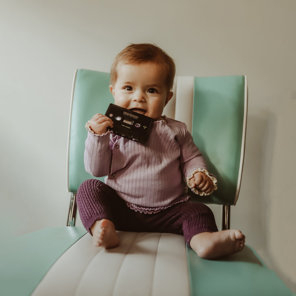 Meisjes Vest Twin Rib | Jinan van Your Wishes in de kleur Lavender in maat 74.