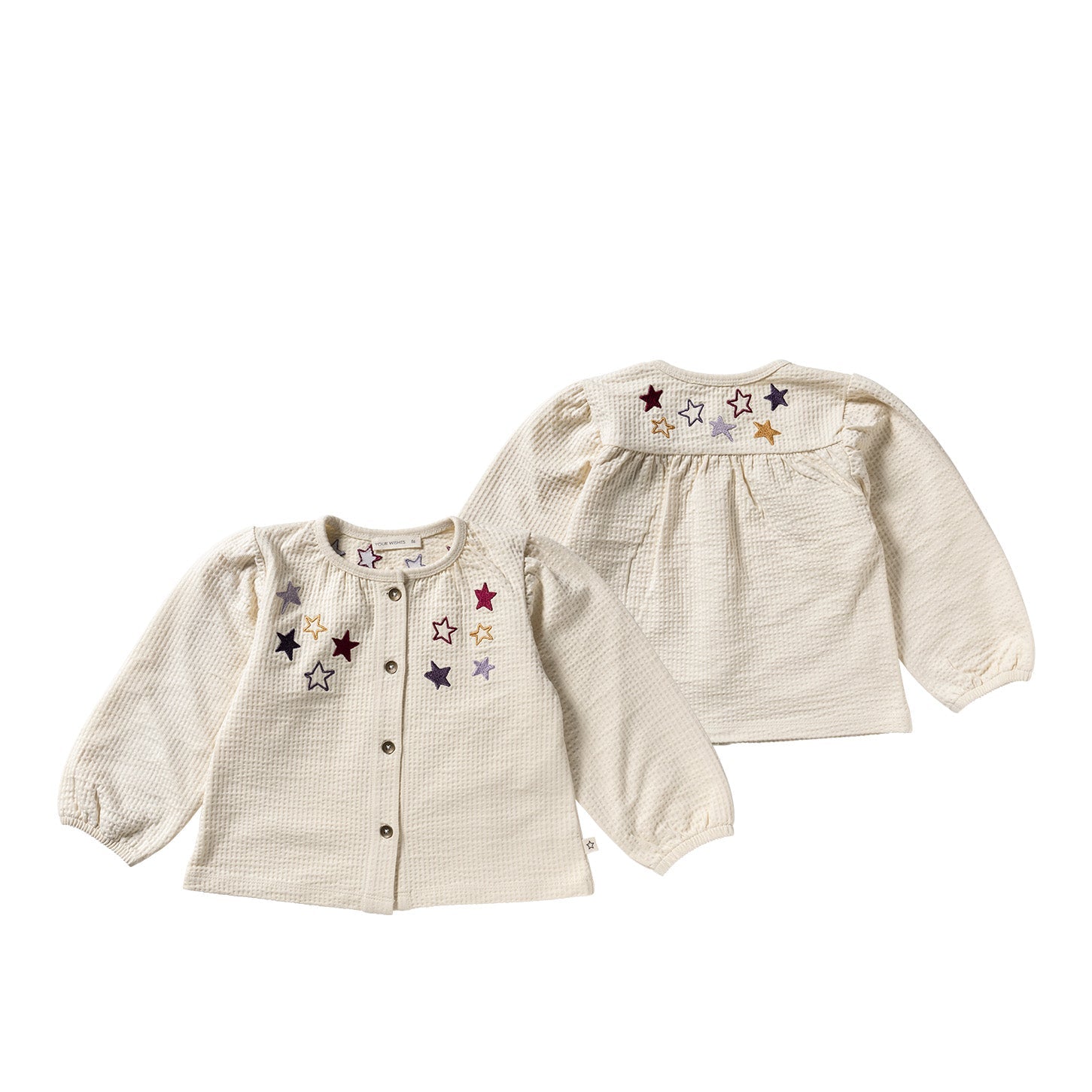 Meisjes Rolo | Fluid Blouse van Your Wishes in de kleur Birch in maat 128.