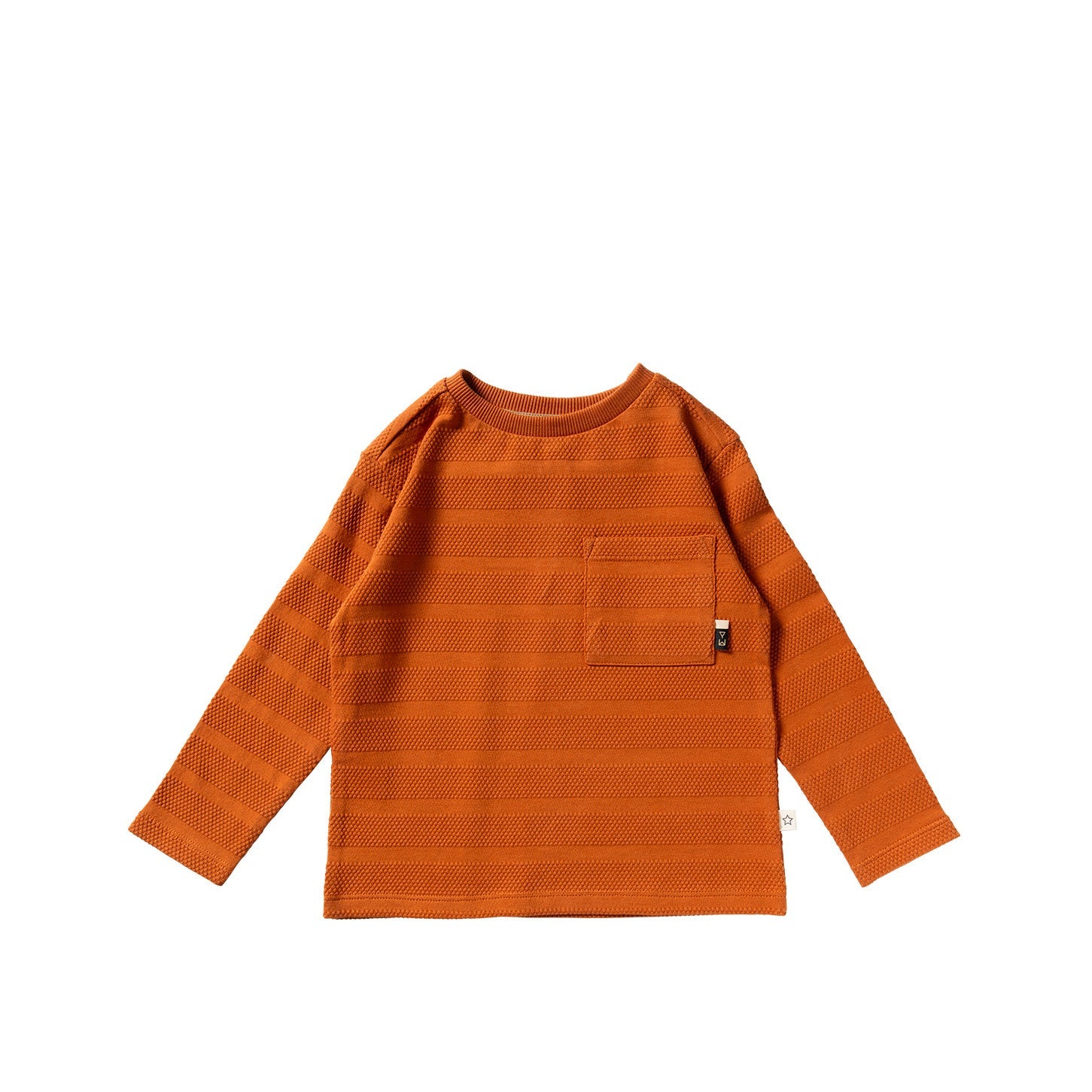Jongens Grain | Regular Longsleeve van Your Wishes in de kleur Bombay Brown in maat 128.