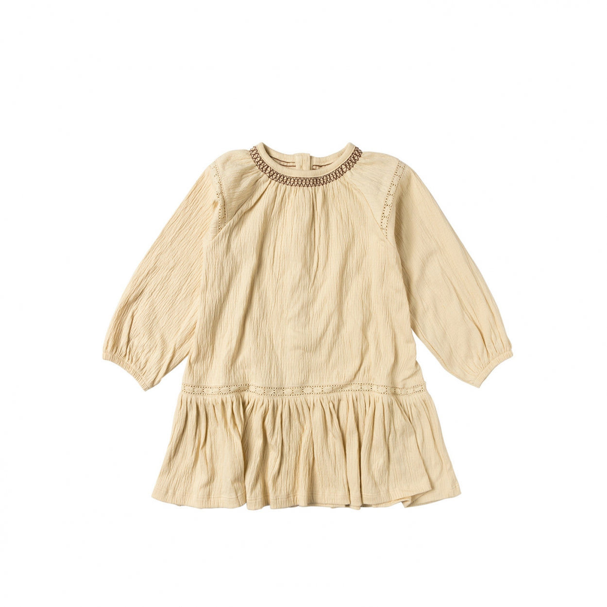 Meisjes Dress Wavy | Fabienne van Your Wishes in de kleur Honeycomb in maat 128.