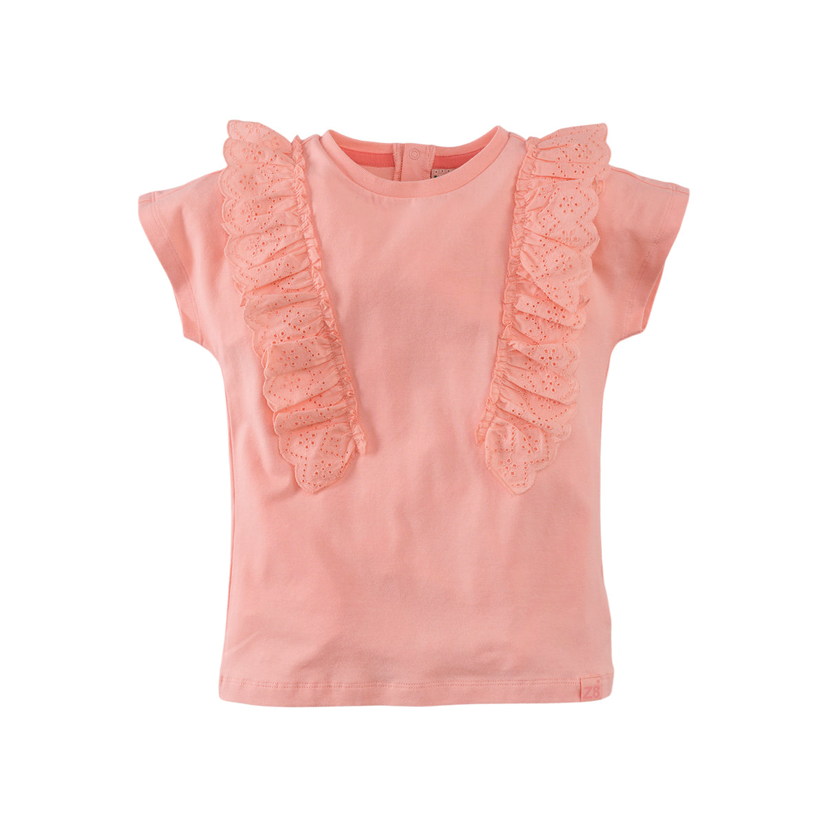 Meisjes Short Sleeve Everly van Z8 in de kleur Tropical peach in maat 140-146.