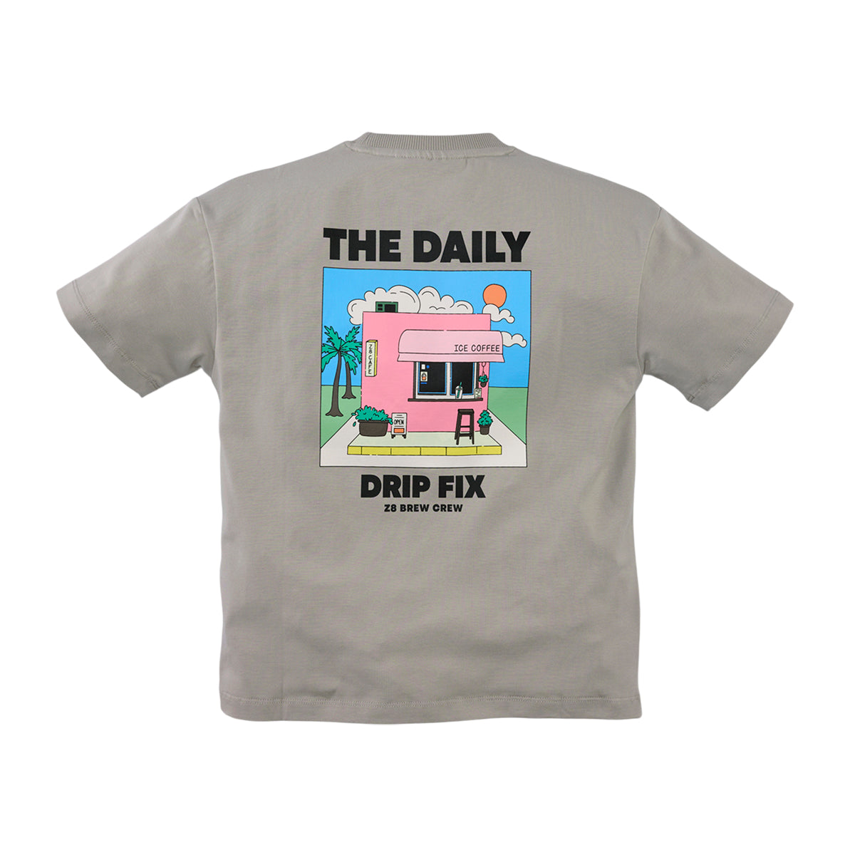 Jongens Heavy Jersey Tee Farel van Z8 Kids in de kleur Crushed rock in maat 152-158.