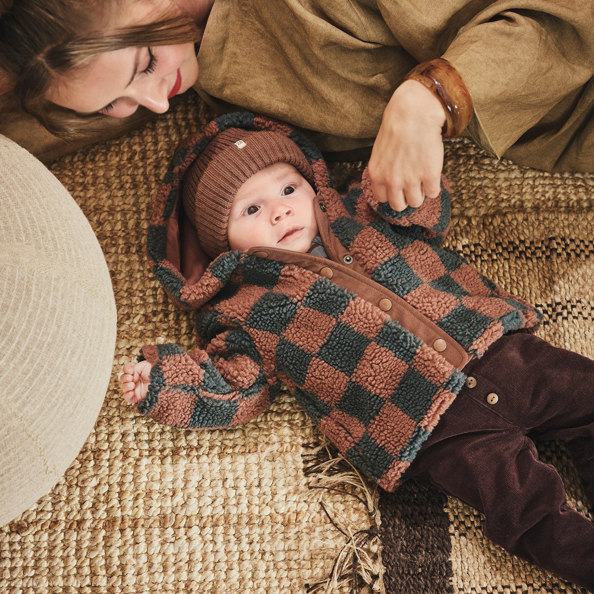 Unisexs Babyhat Mayar van Z8 Newborn in de kleur Amber Brown in maat XS.