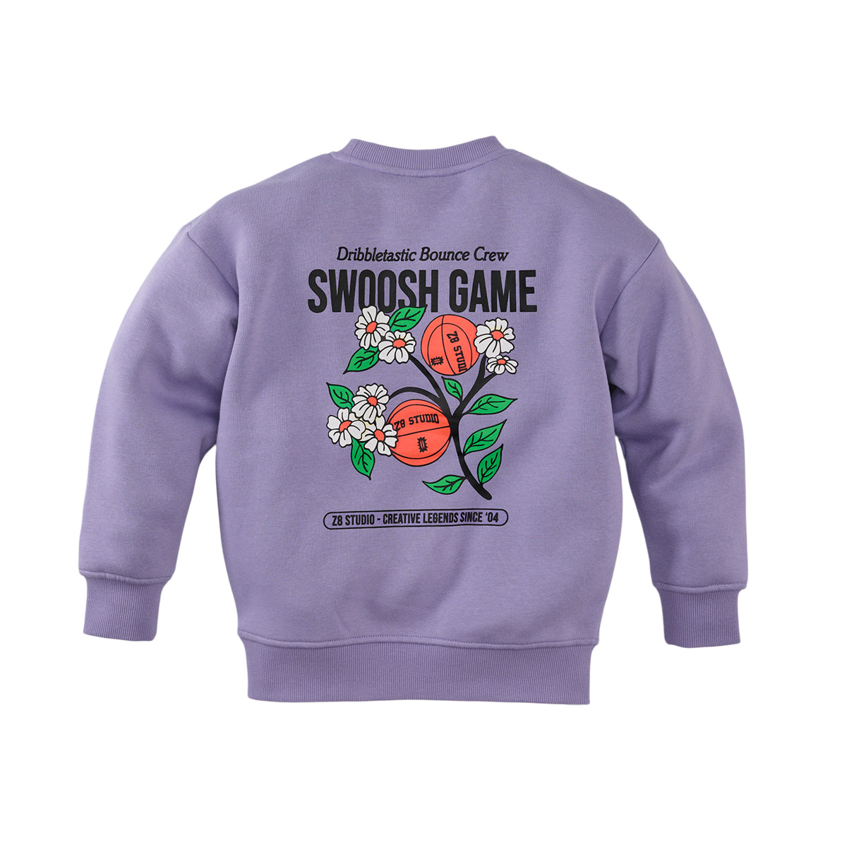 Jongens Heavy Sweater Neyo van Z8 in de kleur Smoky Lilac in maat 152-158.