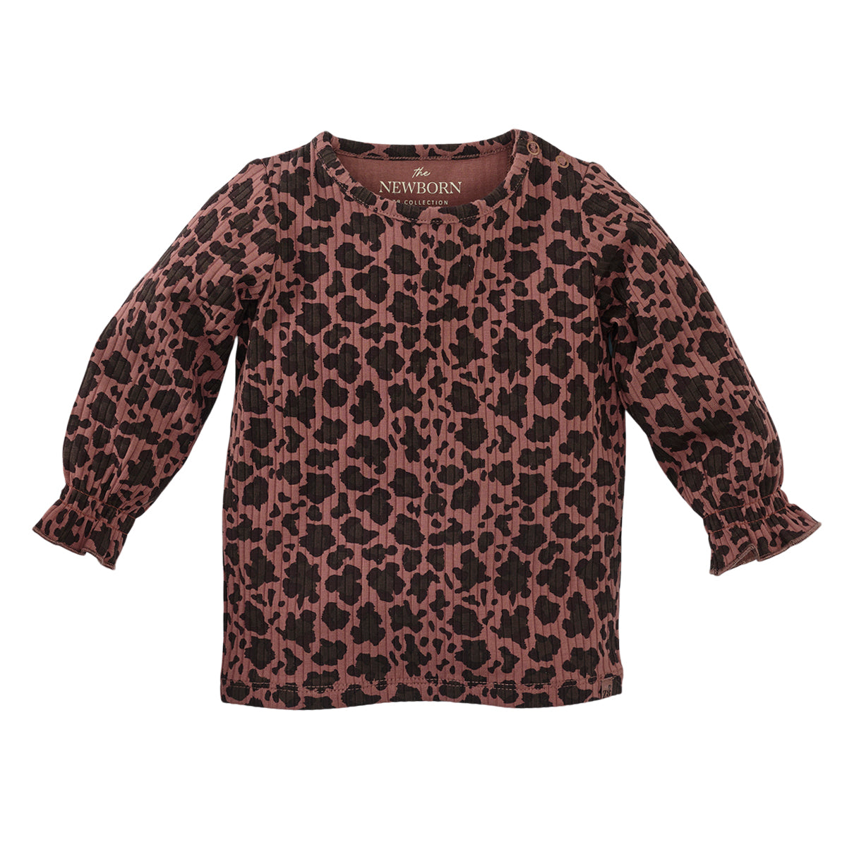 Meisjes Longsleeve Perla van Z8 Newborn in de kleur Amber Brown AOP in maat 74.