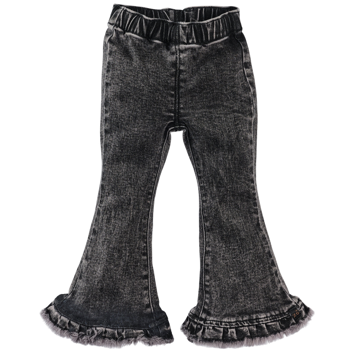 Meisjes Denim Flared Pants Rowen van Z8 Mini in de kleur Black Denim in maat 116.
