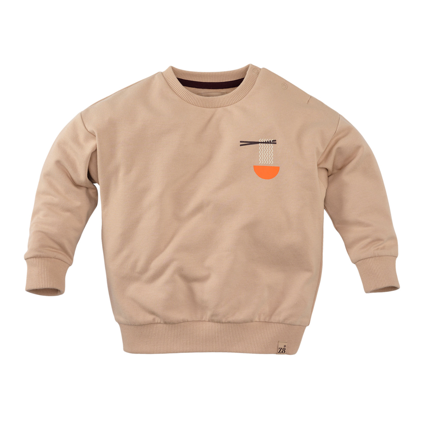 Jongens Sweater Tiemen van Z8 Mini in de kleur Nougat in maat 116.