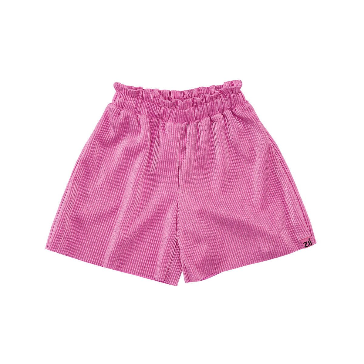 Meisjes Metallic Plissé Shorts Della van Z8 in de kleur Chaotic pink in maat 152.