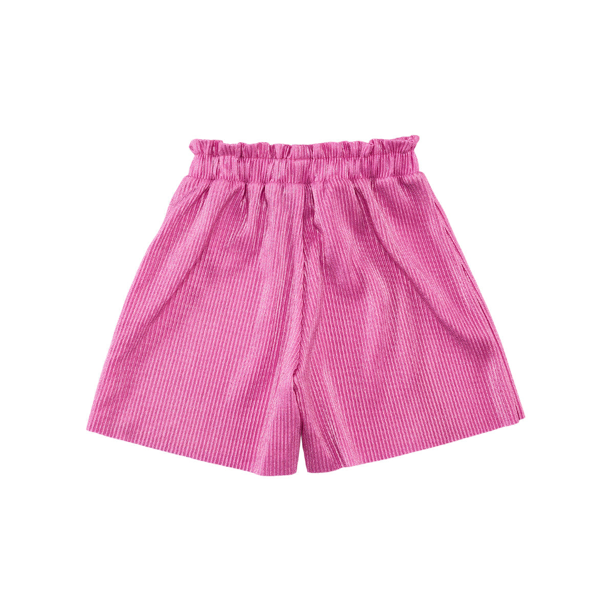Meisjes Metallic Plissé Shorts Della van Z8 in de kleur Chaotic pink in maat 152.