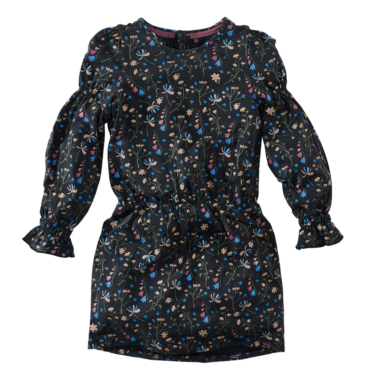 Meisjes Jurkje l/s Stine van Z8 in de kleur Moonless night/AOP in maat 140-146.