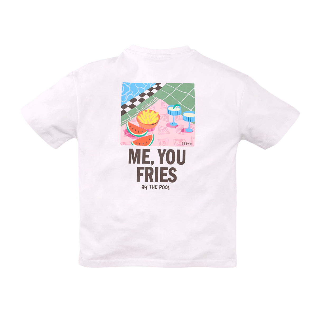 Jongens Heavy Jersey Tee Zayd van Z8 Kids in de kleur Bright white in maat 152-158.