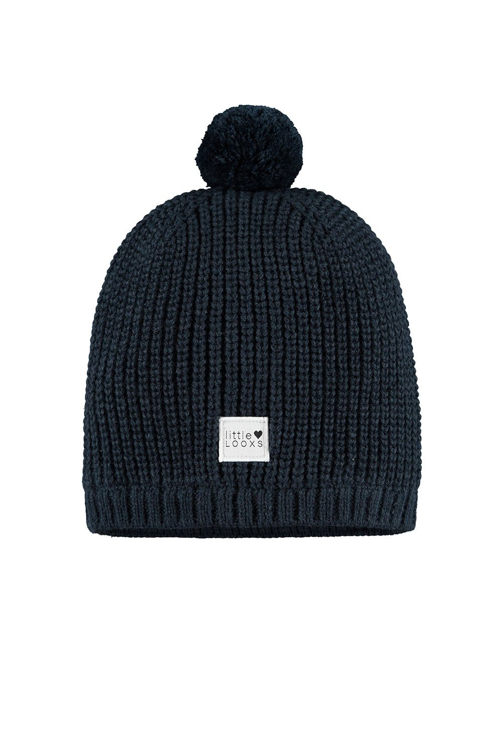 Meisjes Little knitted hat van LOOXS Little in de kleur navy in maat T2.