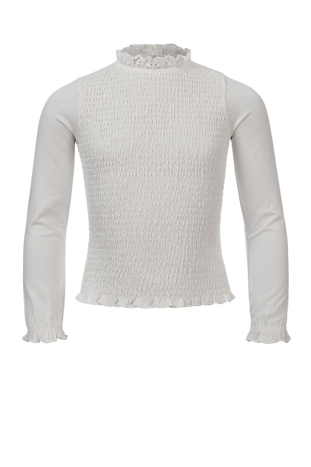 Meisjes 10Sixteen smock top van LOOXS 10sixteen in de kleur MILK in maat 176.