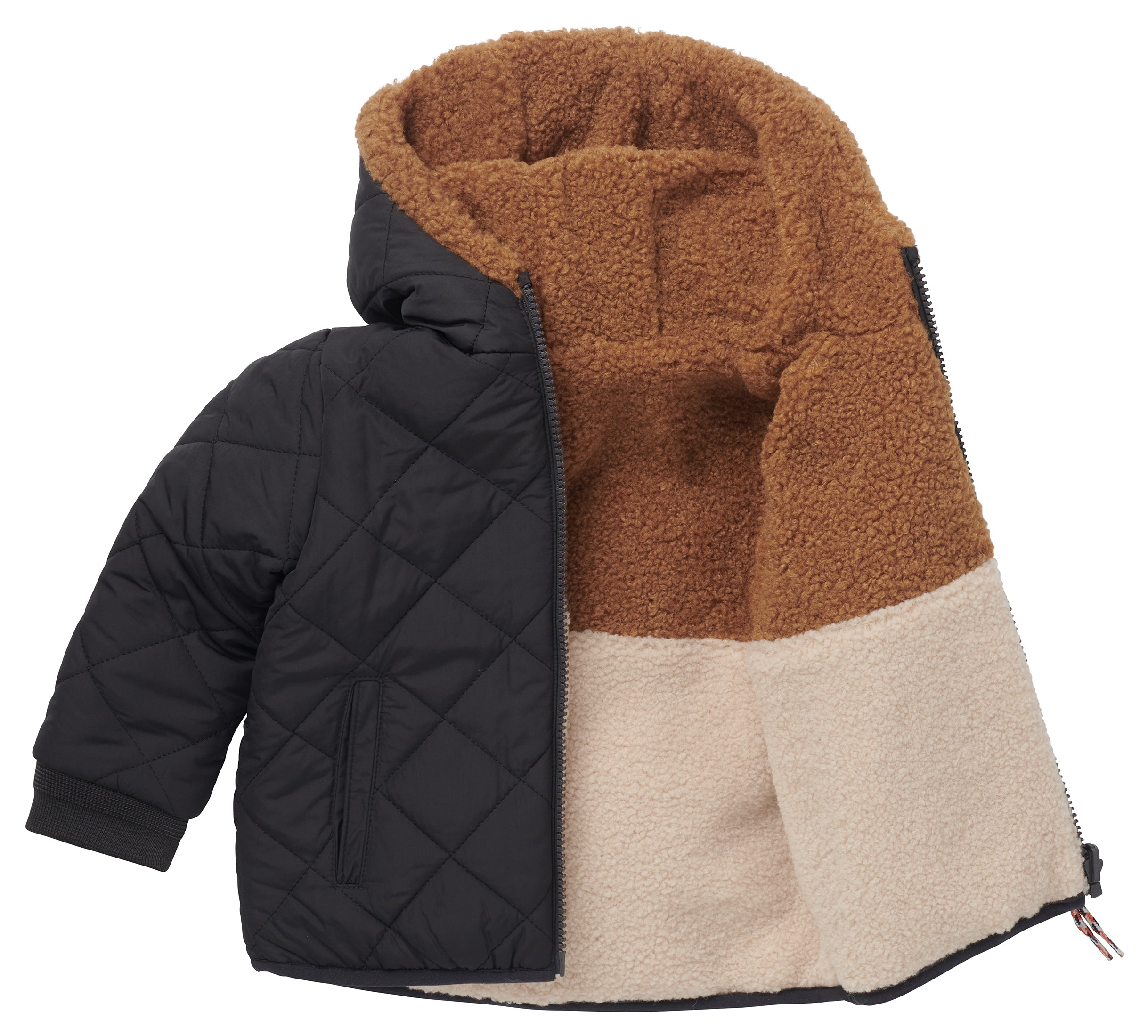 Jongens Boys Jacket Jetmore reversible van Noppies in de kleur Phantom in maat 86.