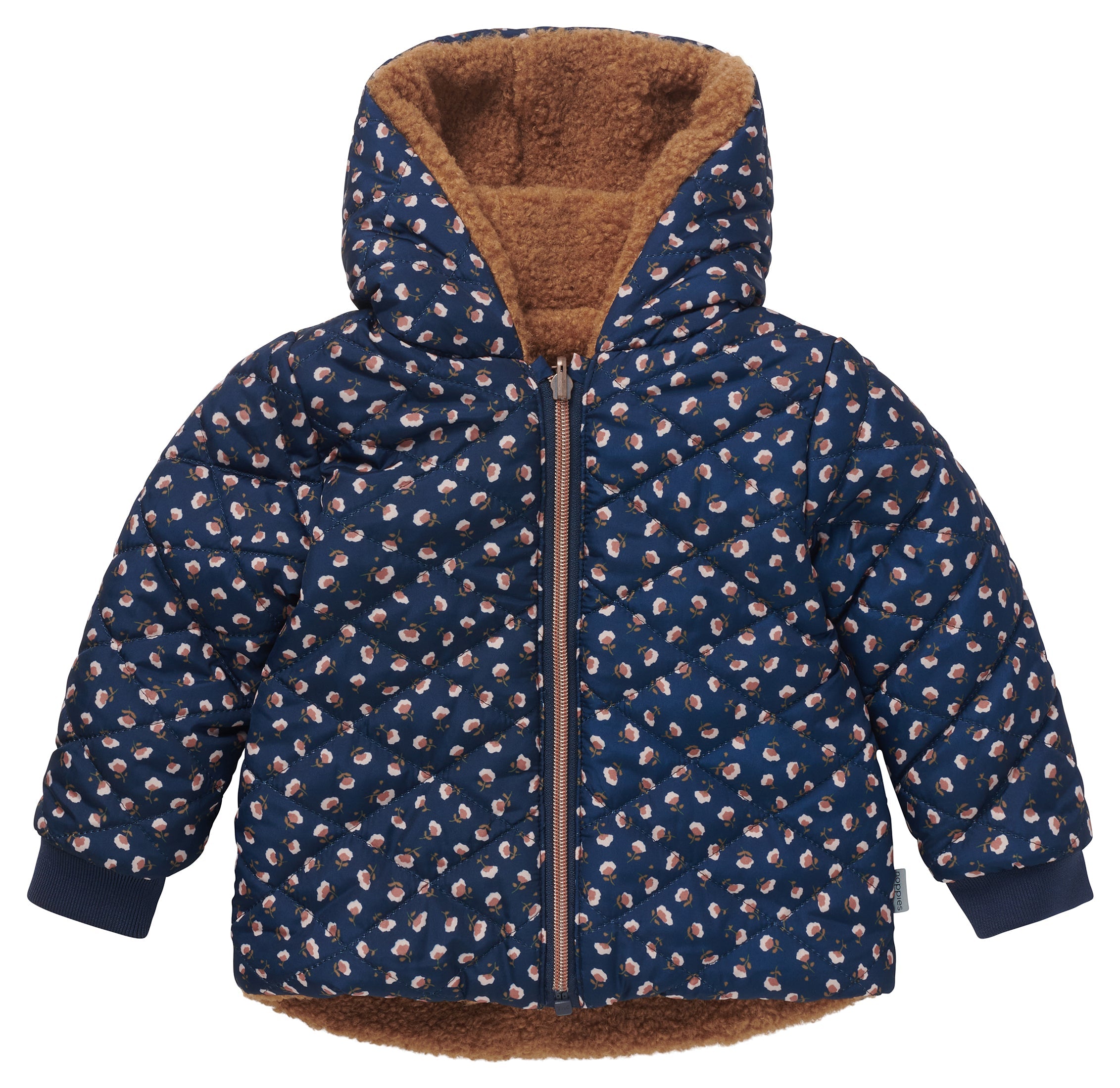 Meisjes Girls Jacket Linden reversible van Noppies in de kleur Dark Sapphire in maat 86.