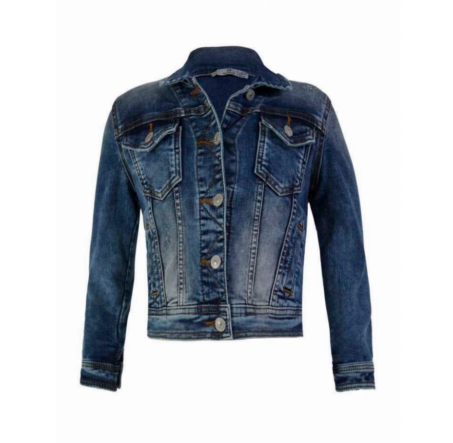 Meisjes Slim jeansjacket ELIZA G van LTB in de kleur MIRAGE WASH in maat 176.
