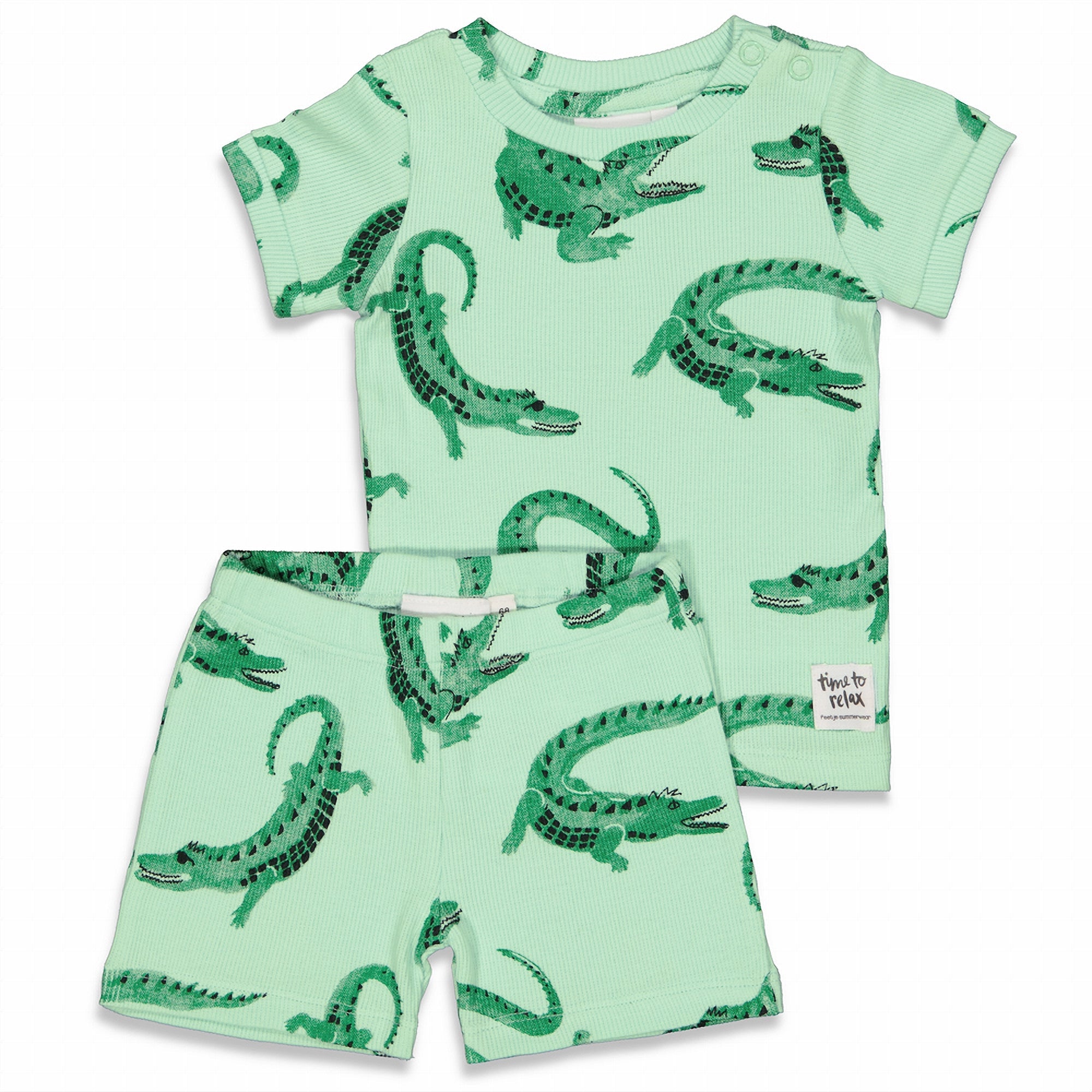 Jongens Chris Croc - Premium Summerwear by FEETJE van Feetje in de kleur Groen in maat 86.