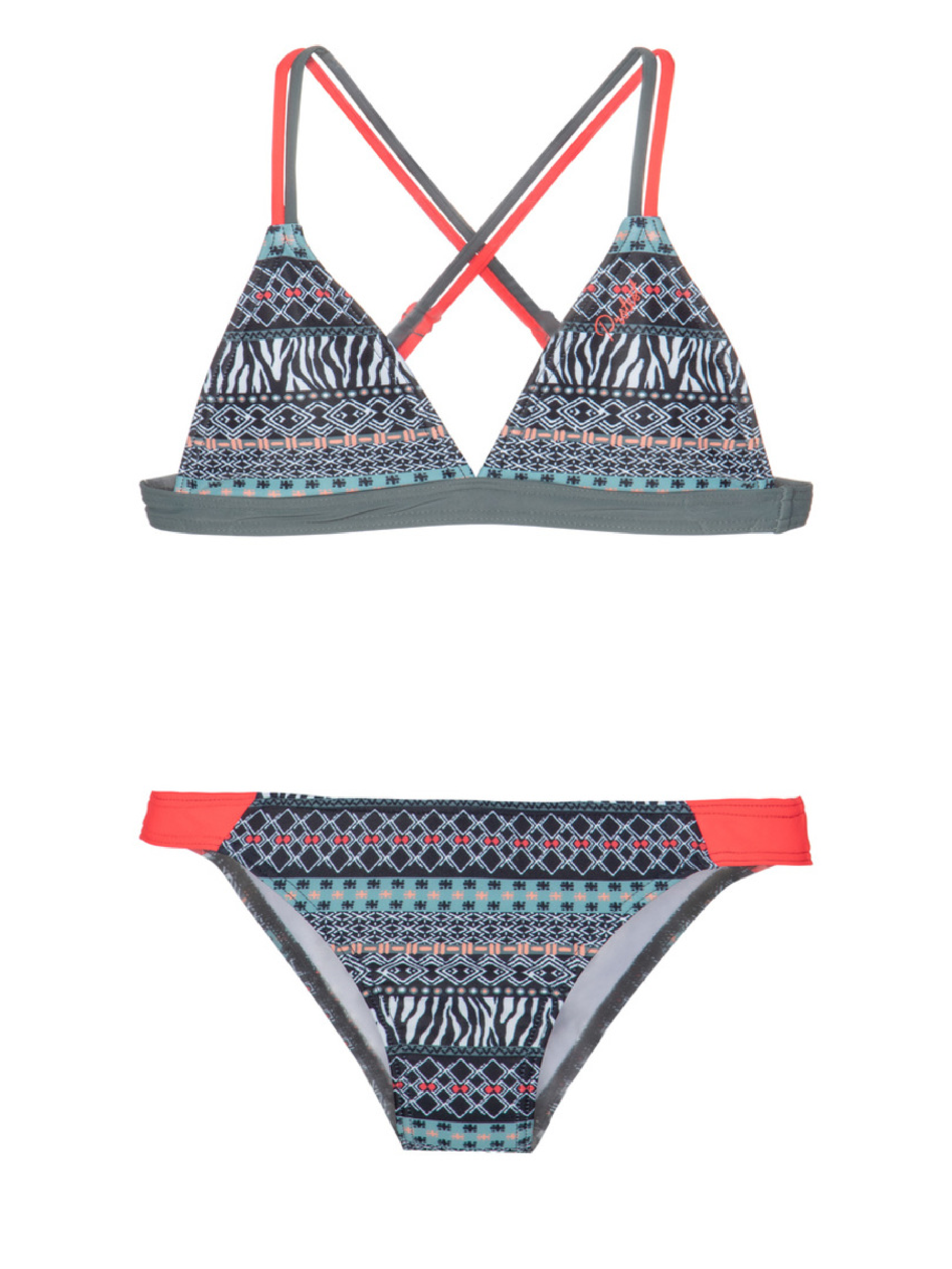 meisjes Janna Triangle Bikini van Protest in de kleur Grey Day in maat 176.