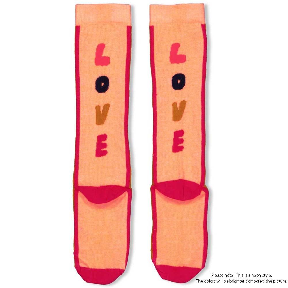 Meisjes Kniekous - Whoopsie Daisy van Jubel in de kleur Neon Koraal in maat 116.