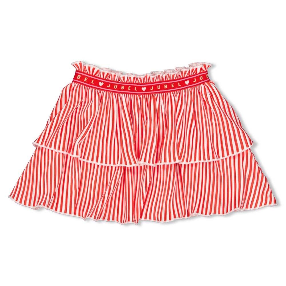 Meisjes Rok plissé - Tutti Frutti van Jubel in de kleur Koraal in maat 140.