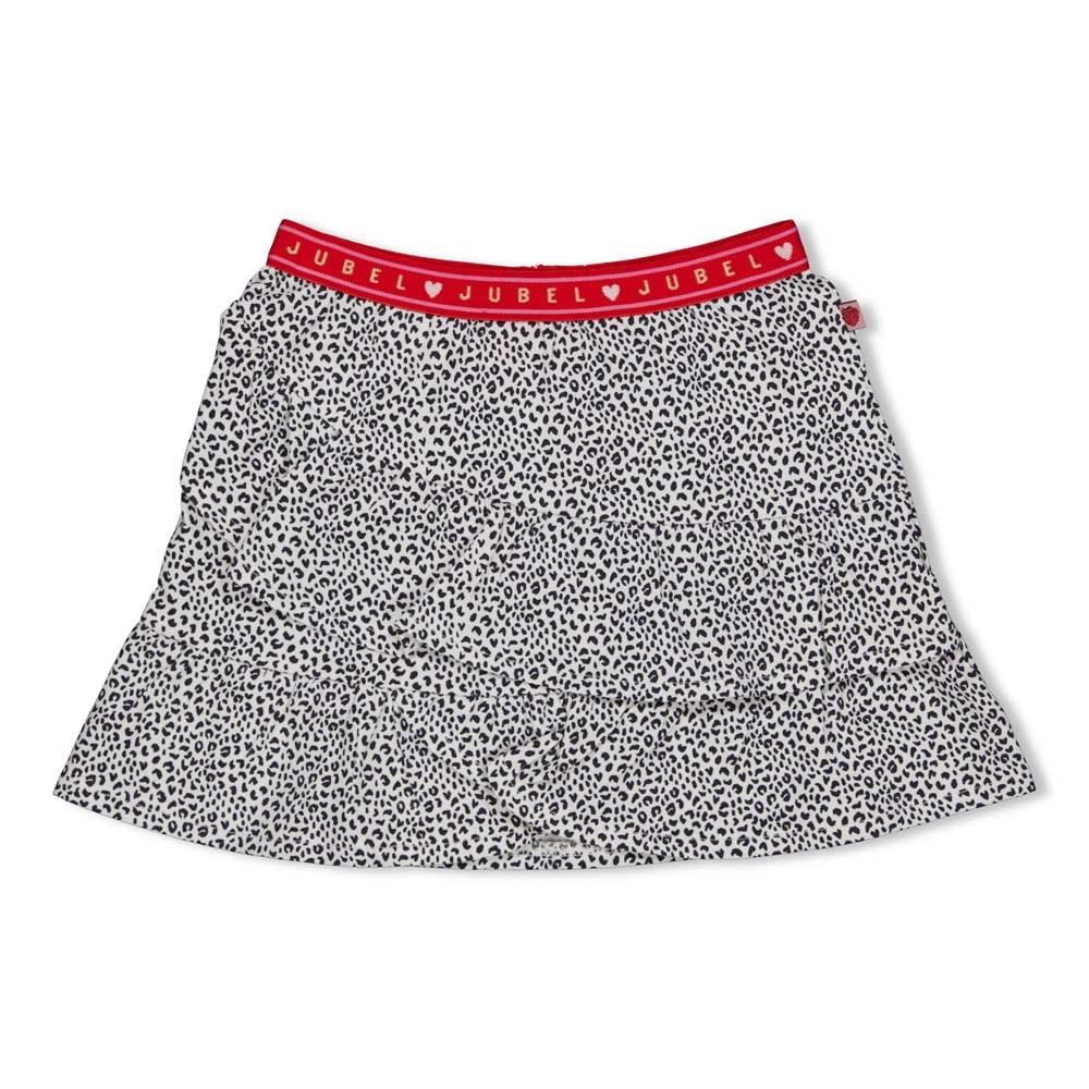 Meisjes Rok volante - Tutti Frutti van Jubel in de kleur Antraciet in maat 140.