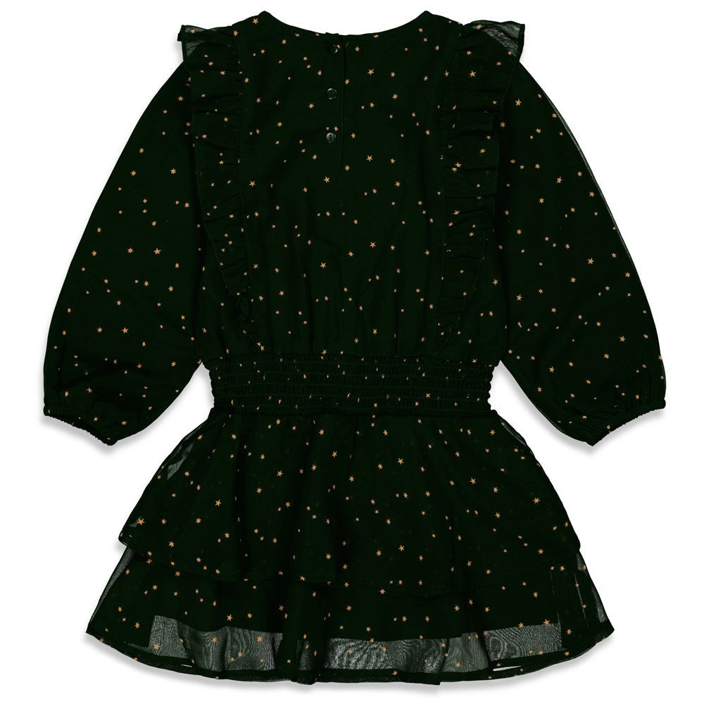 Meisjes Jurk voile - Red Velvet Circus van Jubel in de kleur Zwart in maat 140.