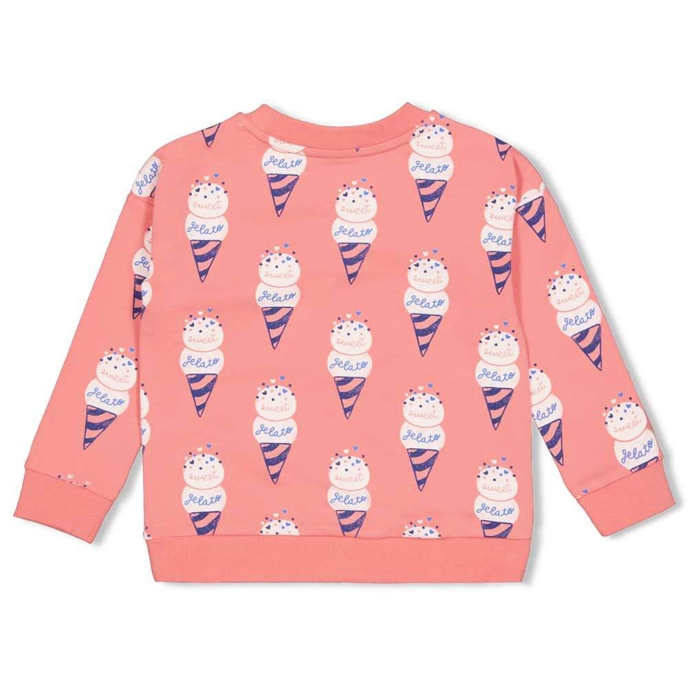 Meisjes Sweater AOP - Sweet Gelato van Jubel in de kleur Koraal in maat 140.