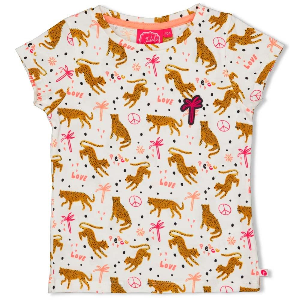 Meisjes T-shirt AOP - Whoopsie Daisy van Jubel in de kleur Offwhite in maat 140.