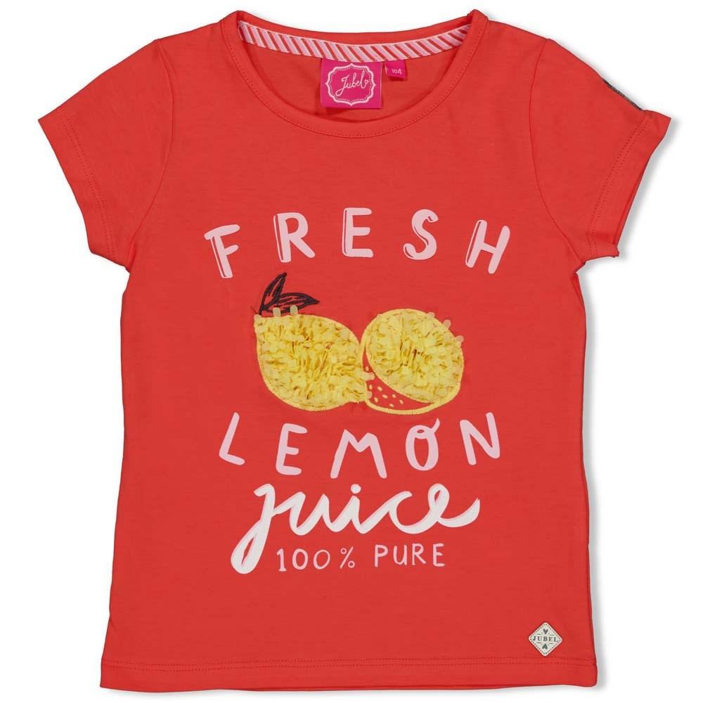 Meisjes T-shirt Fresh - Tutti Frutti van Jubel in de kleur Koraal in maat 140.